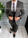 Sacou barbati in carouri slim fit B1537 P20-3.1